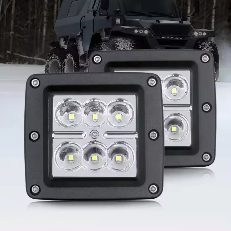 Factory Price Led Car 3inch 18W 6Smd Led Work Light Round Off Road Auto Led Work Light 6Led Led Headlight Led Driving Light